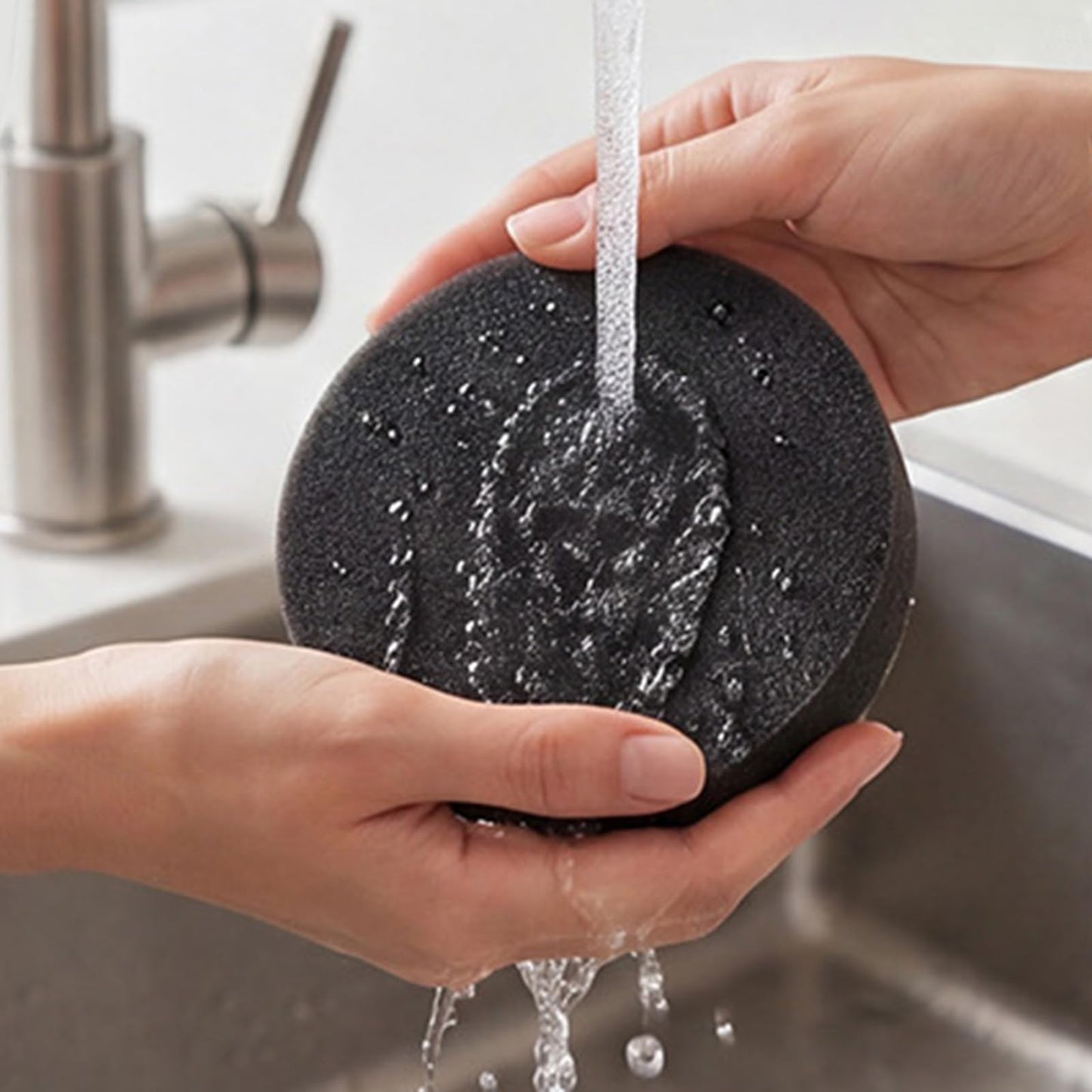 2PCS Steeli Sponge for Stainless Steel, Removes Burnt-On Stains, Suitable for Stainless Steel Surfaces, Leaves No Scratches, Reusable Steel Sponge