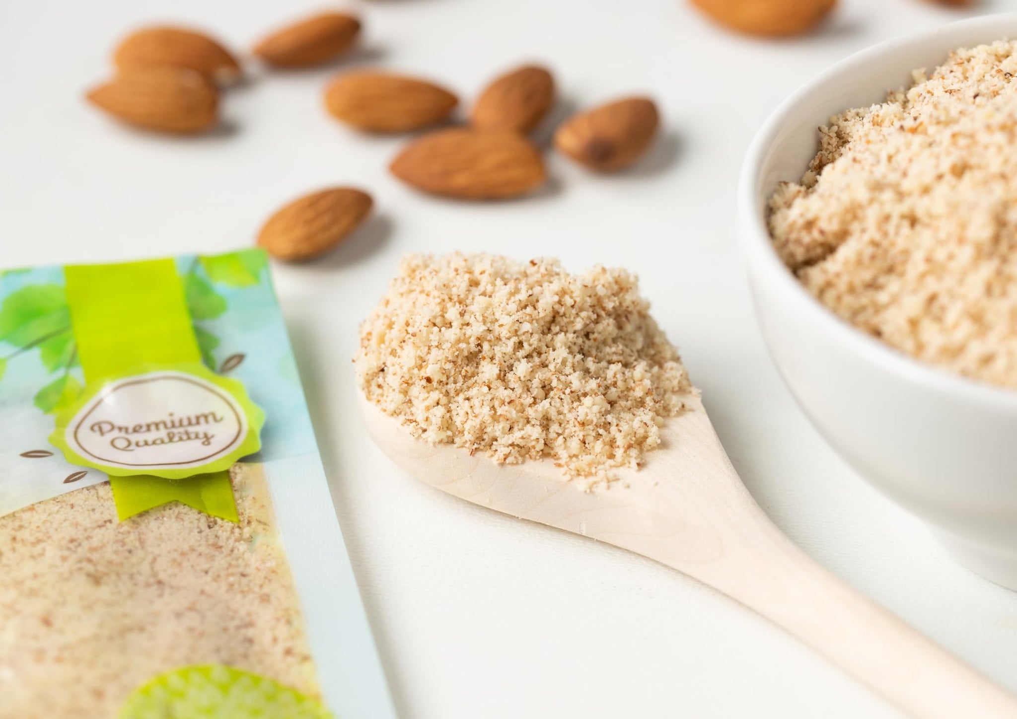 Food to Live California Unblanched Almond Flour, 3 Pounds - Natural Meal, Finely Milled with Skin On, Raw Kosher Vegan Keto Paleo, Low Carb Low