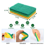 Anmoro Sponges Kitchen,Non-Scratch Dish Sponge,Biodegradable Sponges for Dishes,The Most Suitable for Cleaning Kitchen Tableware and pots - 24 Pack
