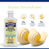 Happy Home Imitation Clear Butter Flavoring, Non-Alcoholic, Certified Kosher, 7 oz.