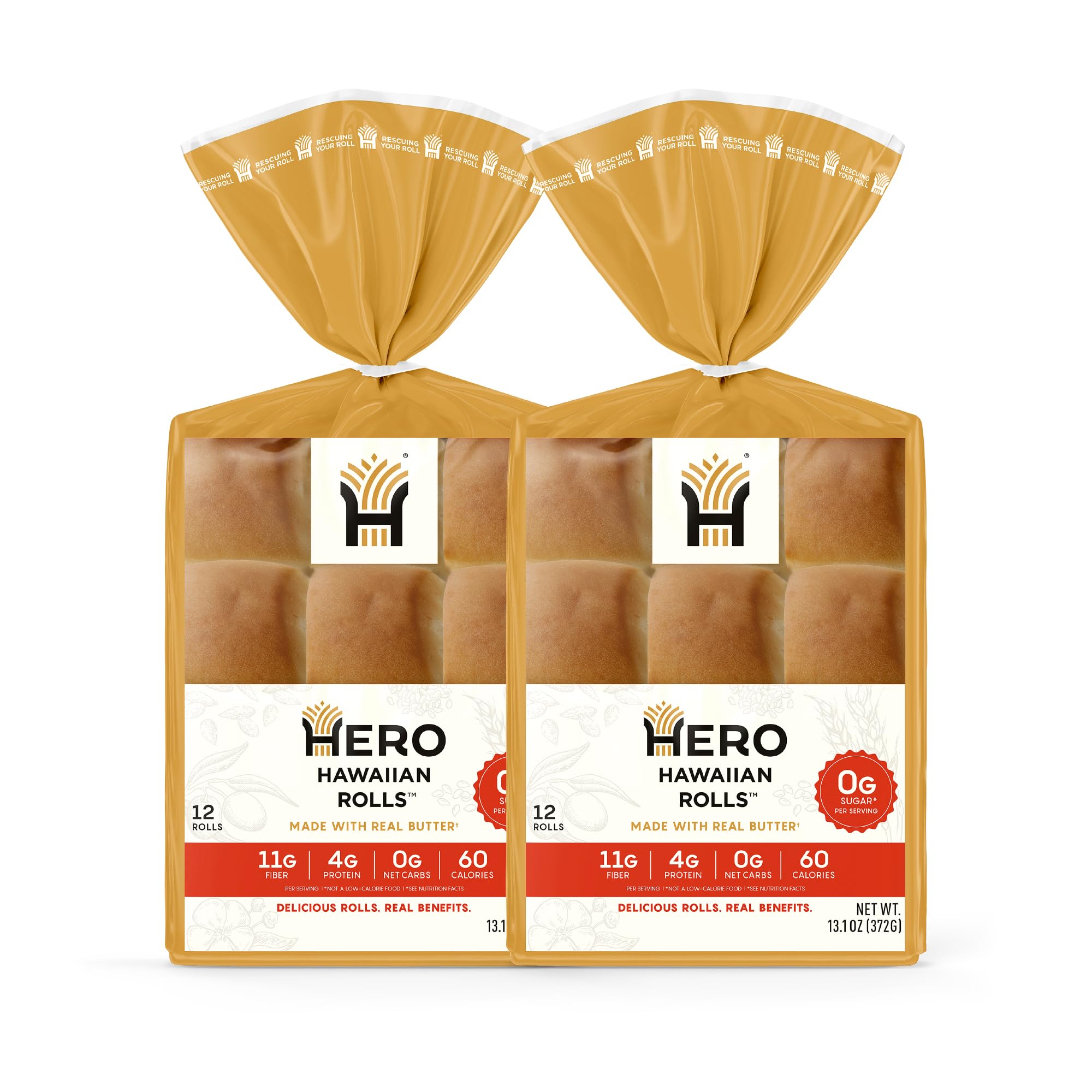 Hero Hawaiian Rolls (2 Packs of 12)