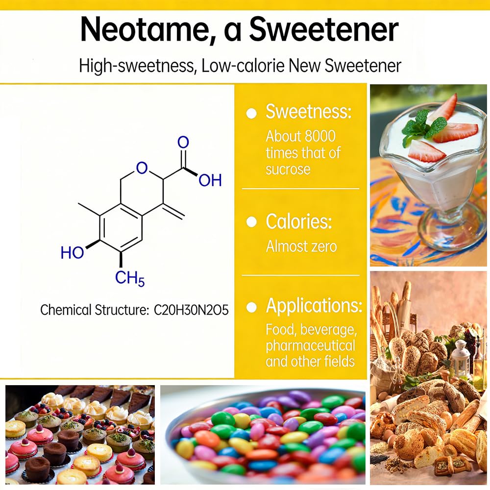 T-Miles Neotame, Super Sweet Sweetener 8000 Times Sweeter, Food Grade, for Baking, Beverages, Pastries?25g/Bag?