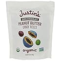 Justin's Dark Chocolate Peanut Butter Candy Pieces - 4.5oz bag Organic, Gluten Free, Non-GMO, Responsibly Source, Rainforest Alliance Certified Cocoa