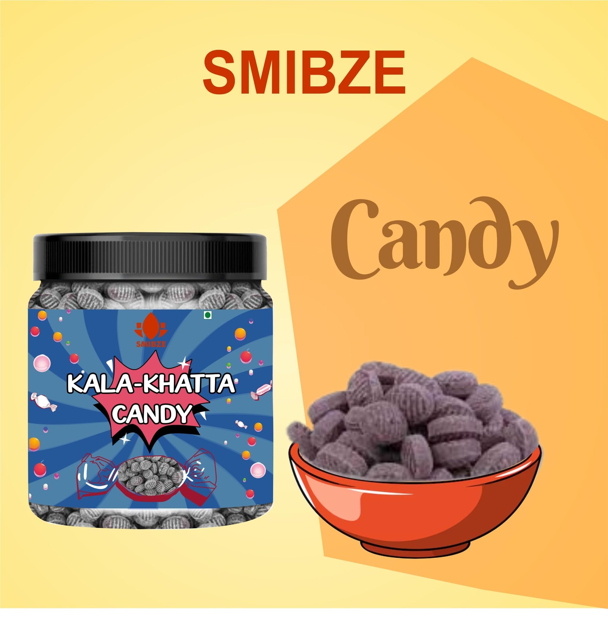 SMIBZE Natural Kala-Khatta Candy 100 GM (Pack of 1) SMIBZE