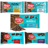 Enjoy Life Chocolate Chips Variety Pack, 5 Count (9 oz Bags) - Dark Morsels, Mini Chips, White Mini Chips & Mega Chunks - Allergy-Friendly Baking Chocolate