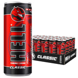 HELL CLASSIC Energy Drink | 32 mg/100 ml Caffeine | Vitamins B3, B5, B6, B12 | No Preservatives | Environmentally Friendly Packaging | 24 x 250ml |