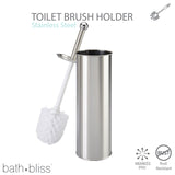 Bath Bliss Stainless Steel Toilet Brush Holder
