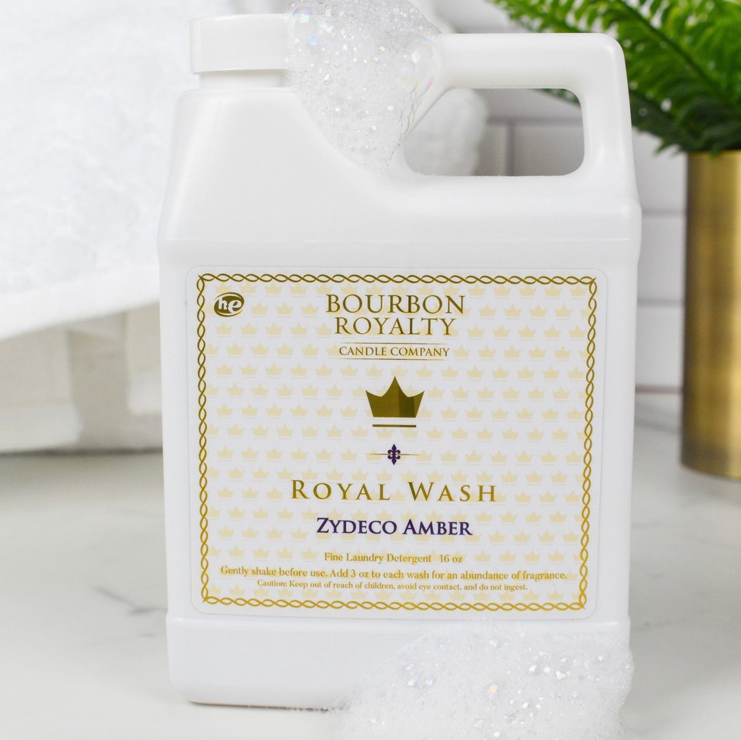 Bourbon Royalty Royal Wash 64 Ounce High Efficiency Scented Fragranced Liquid Laundry Detergent, Evangeline, White