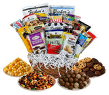 Handcrafted Gift Basket with Chocolates, Cookies, Snacks & Candy. Perfect for Birthdays, Sympathy, Holidays, Clients & Thank You Gifts (Upgrade