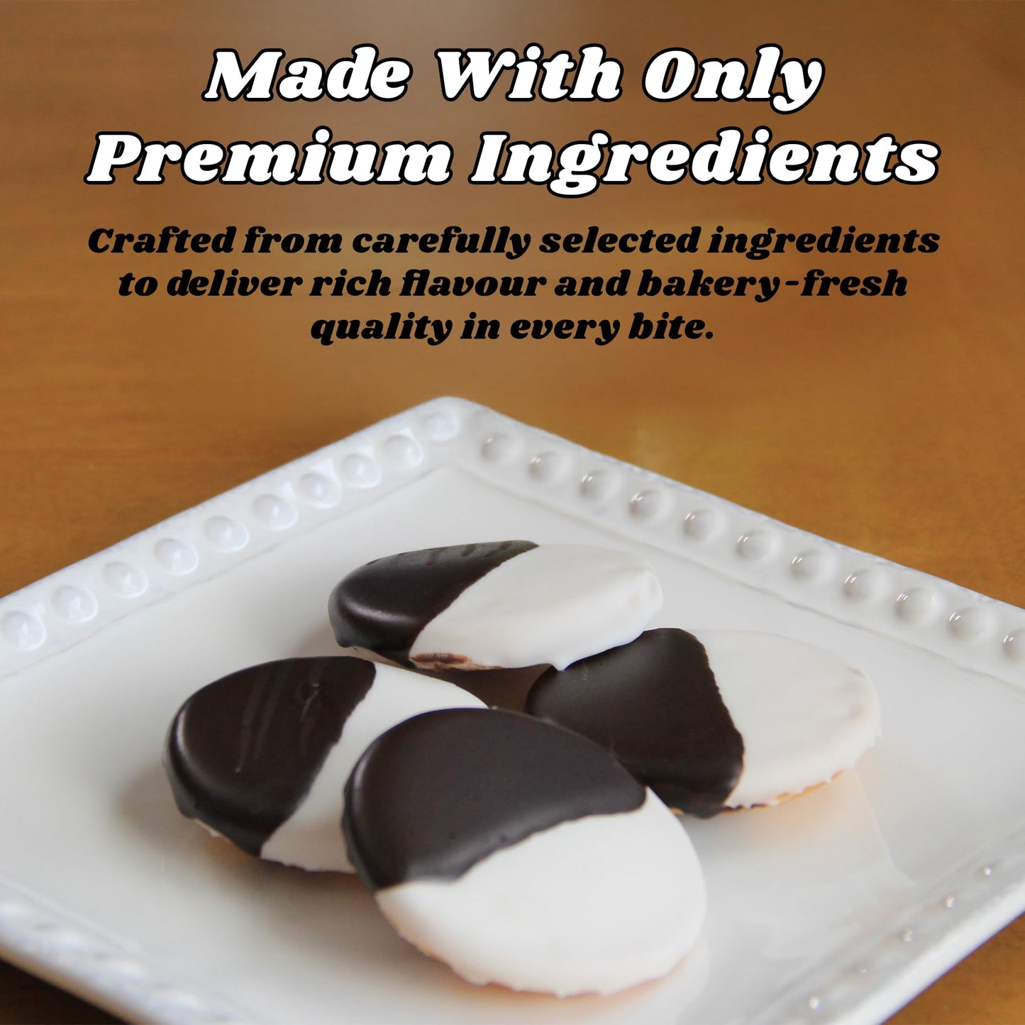 Best Cookies 5" Black and White Cookies New York Style - 24 Gourmet Vanilla Cookies Individually Wrapped, Kosher Certified, Fresh Bakery Snack
