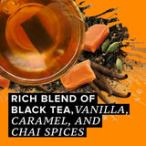 Tazo Vanilla Caramel Chai Teabags, 20 Count (Pack of 3)