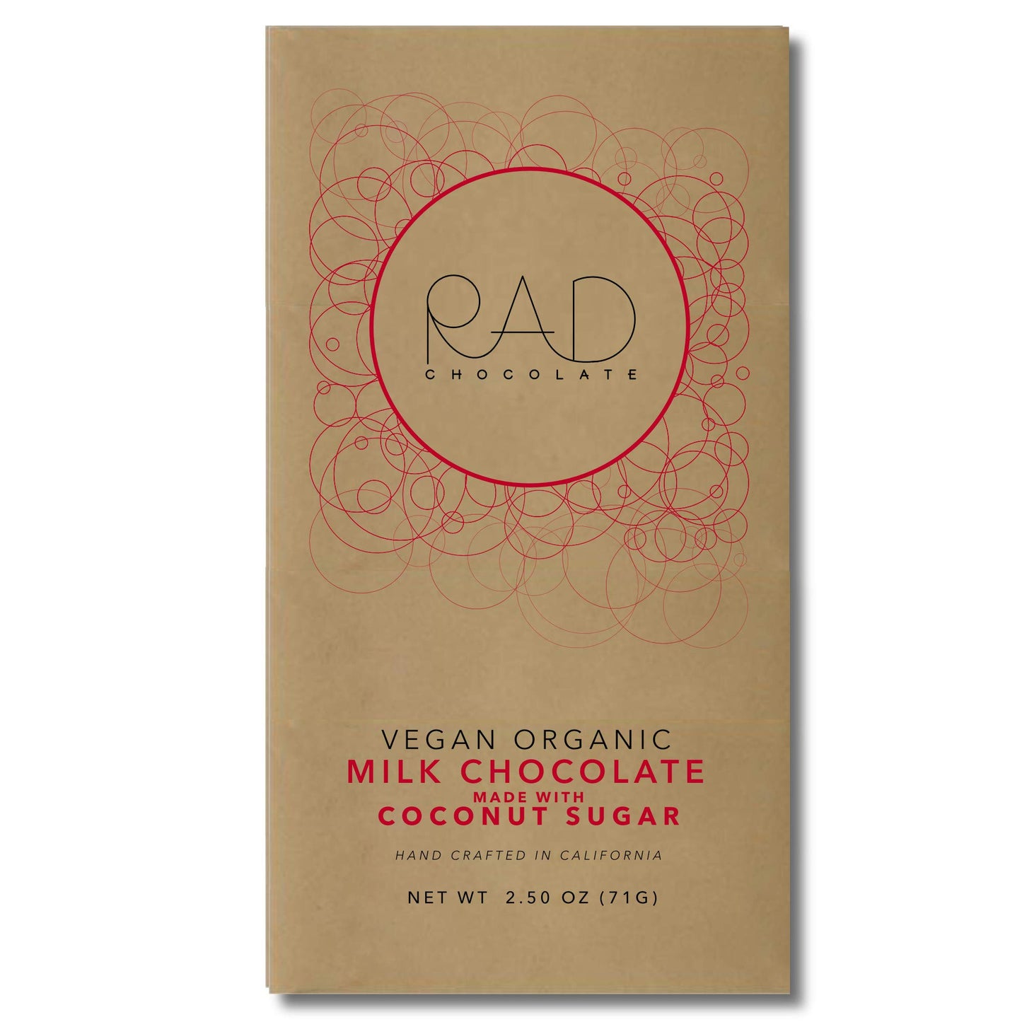 Rad Chocolate Vegan Milk Chocolate Coconut Sugar | 3 Pack | Certified Organic | Gluten & Soy Free Chocolate | Paleo Friendly