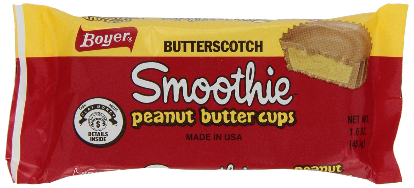 Boyer Candy Co Butterscotch Peanut Butter Smoothie Cup, 1.6 Ounce (Pack of 24)