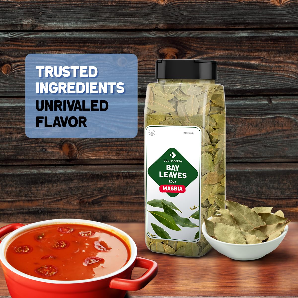 Dependable Foods Bay Leaves - 2 oz. Jar - 100% Natural, Non-GMO, Salt-Free | Kosher, Allergen-Free | Nature’s Aroma