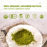 Organic Japanese Matcha Powder - Ceremonial Uji Green Tea First Harvest Stone-Ground | Pure Matcha Powder for Lattes | 2 × 30g Tins