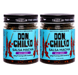 Don Chilio Spicy Cranberry Salsa Macha Chili Oil, 5 oz, 2 Pack - Pasilla & Arbol Dried Chili Peppers - Delicious Mexican Chili Oil in 100% Olive Oil
