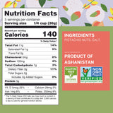 Ziba Foods Wild-Grown Baby Pistachio Kernels | Non-GMO, Vegan, Gluten Free Snack, Nuts | Wild Grown, Dry Roasted & Salted | Healthy, Delicious Snack
