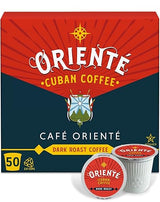 Oriente Dark Roast Coffee Pods, 50 ct, Cuban Inspired Coffee in Single Serve Pods - 100% Arabica Coffee, Compatible with Keurig K Cups Maker