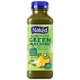 Naked Boosted Smoothie Green Machine, 15.2 fl oz Bottle - Real Fruit Juice Smoothie with Fiber, Excellent Source of Vitamin C and Vitamin E for Immune