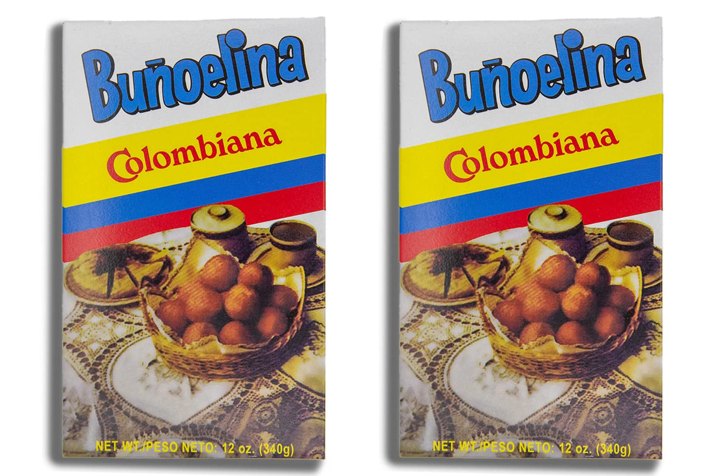 Buñuelos Colombianos Mix Bundle - VALUE 2-PACK includes 2 Boxes of Bunoelina Colombiana Mix (340g Each Box) - Buñuelos Colombianos Mix Bundle by