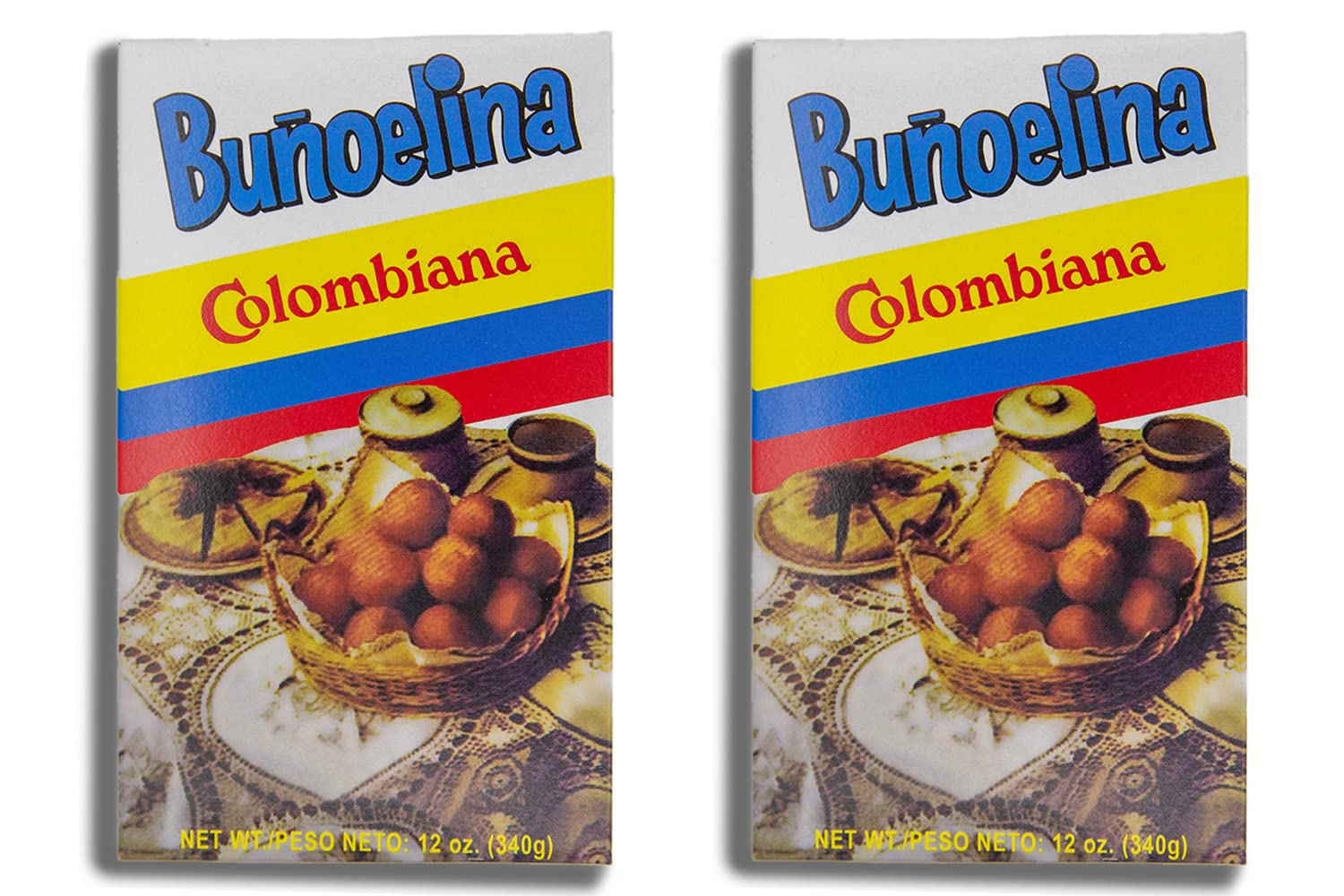 Buñuelos Colombianos Mix Bundle - VALUE 2-PACK includes 2 Boxes of Bunoelina Colombiana Mix (340g Each Box) - Buñuelos Colombianos Mix Bundle by