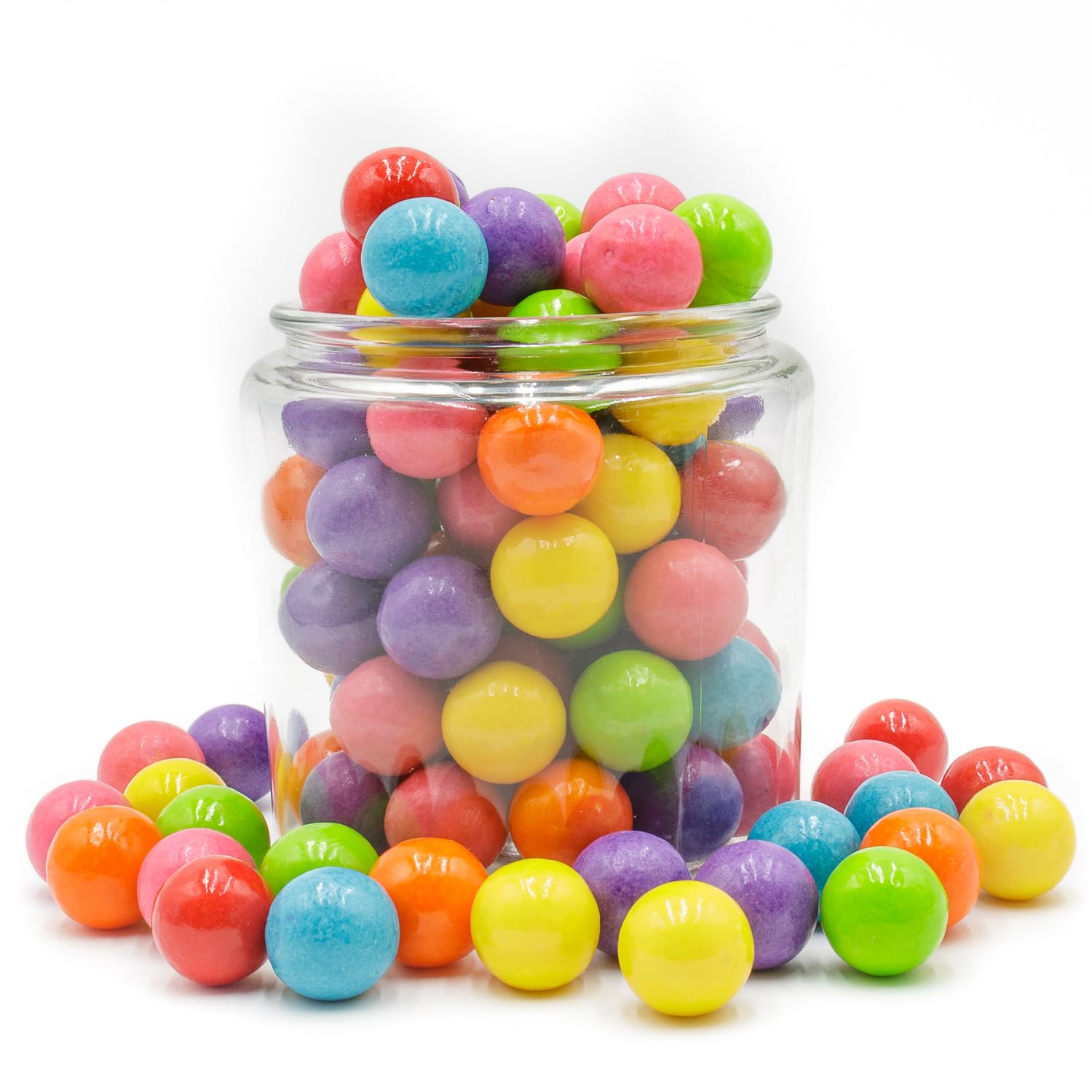 GUMBALLS for Machine Refill 2 lb - Bulk Bag of LARGE Gum Balls, 1 Inch, Assorted Fruit Flavored Bubble Gum