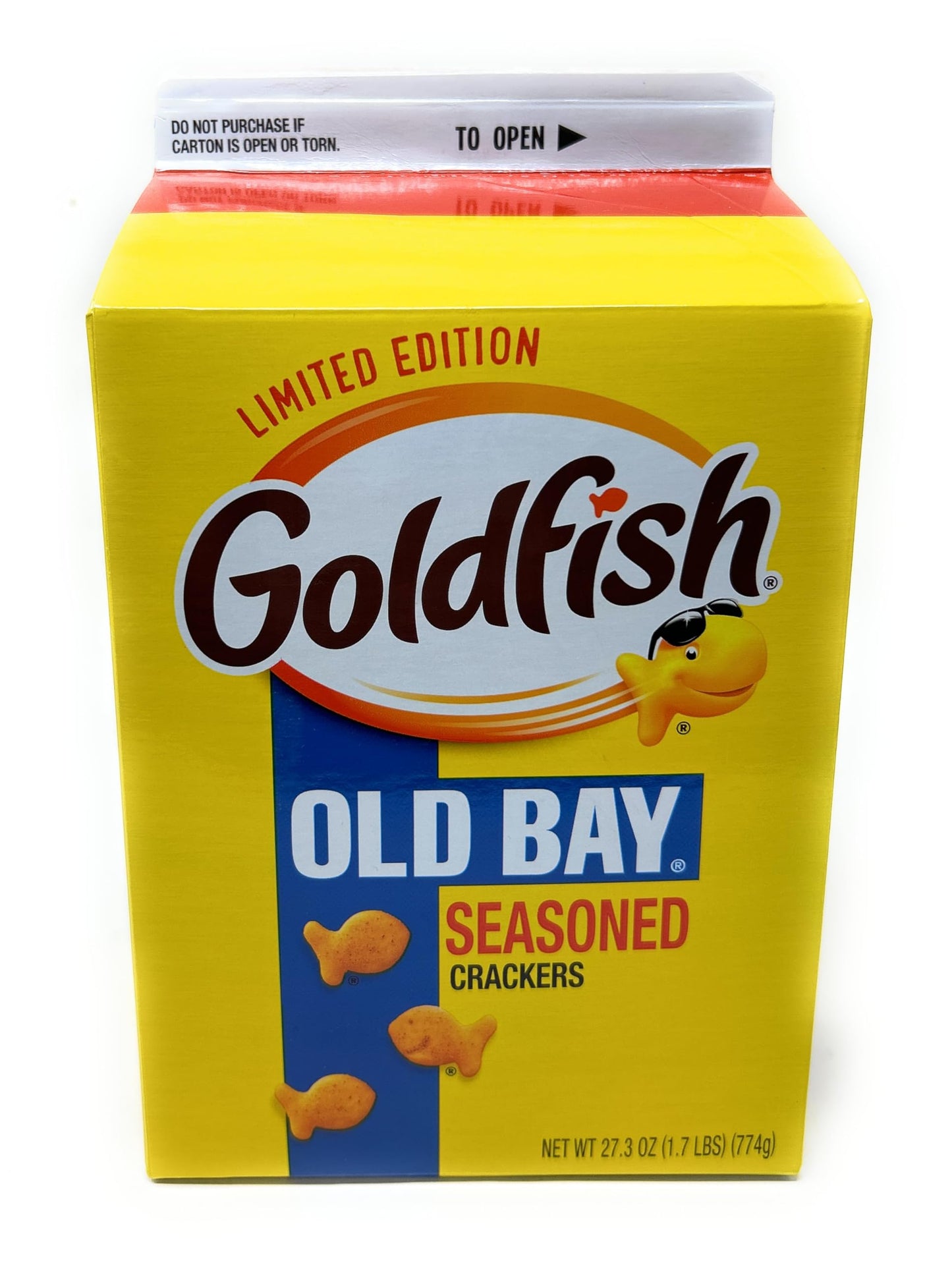 Pepperidge Farm Goldfish Crackers, Old Bay Seasoned, 27.3 Ounce Carton