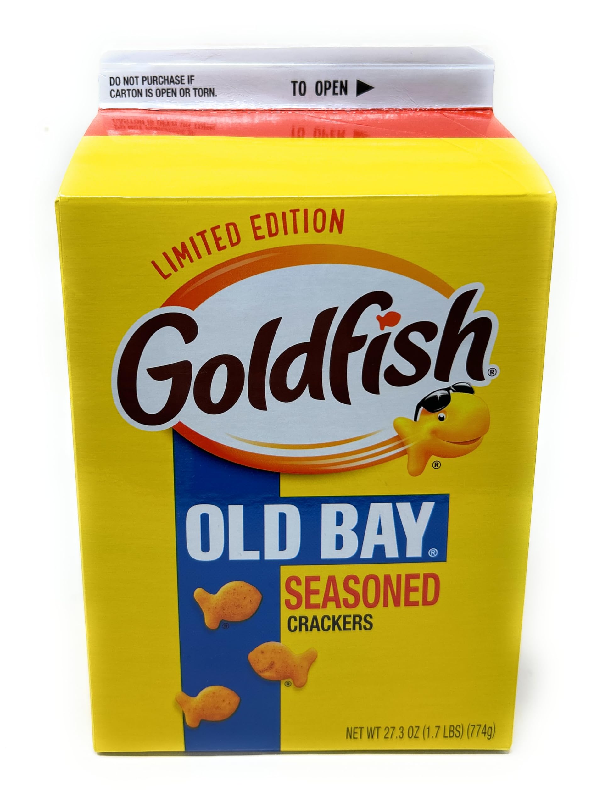 Pepperidge Farm Goldfish Crackers, Old Bay Seasoned, 27.3 Ounce Carton