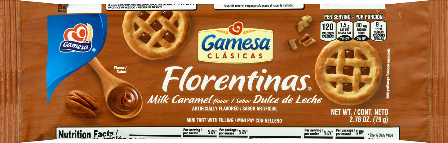 Gamesa, Milk Caramel Flavor Florentinas, 2.78 Ounce