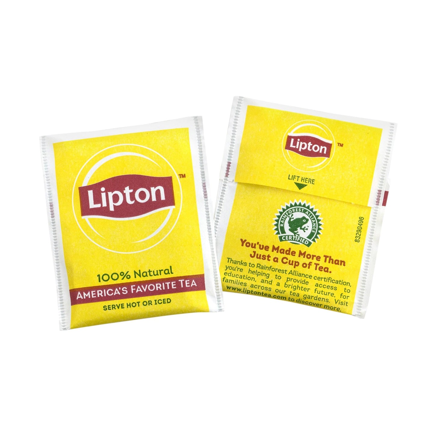 Lipton® 100% Natural Black Tea Bags, 1 Oz, Carton Of 312