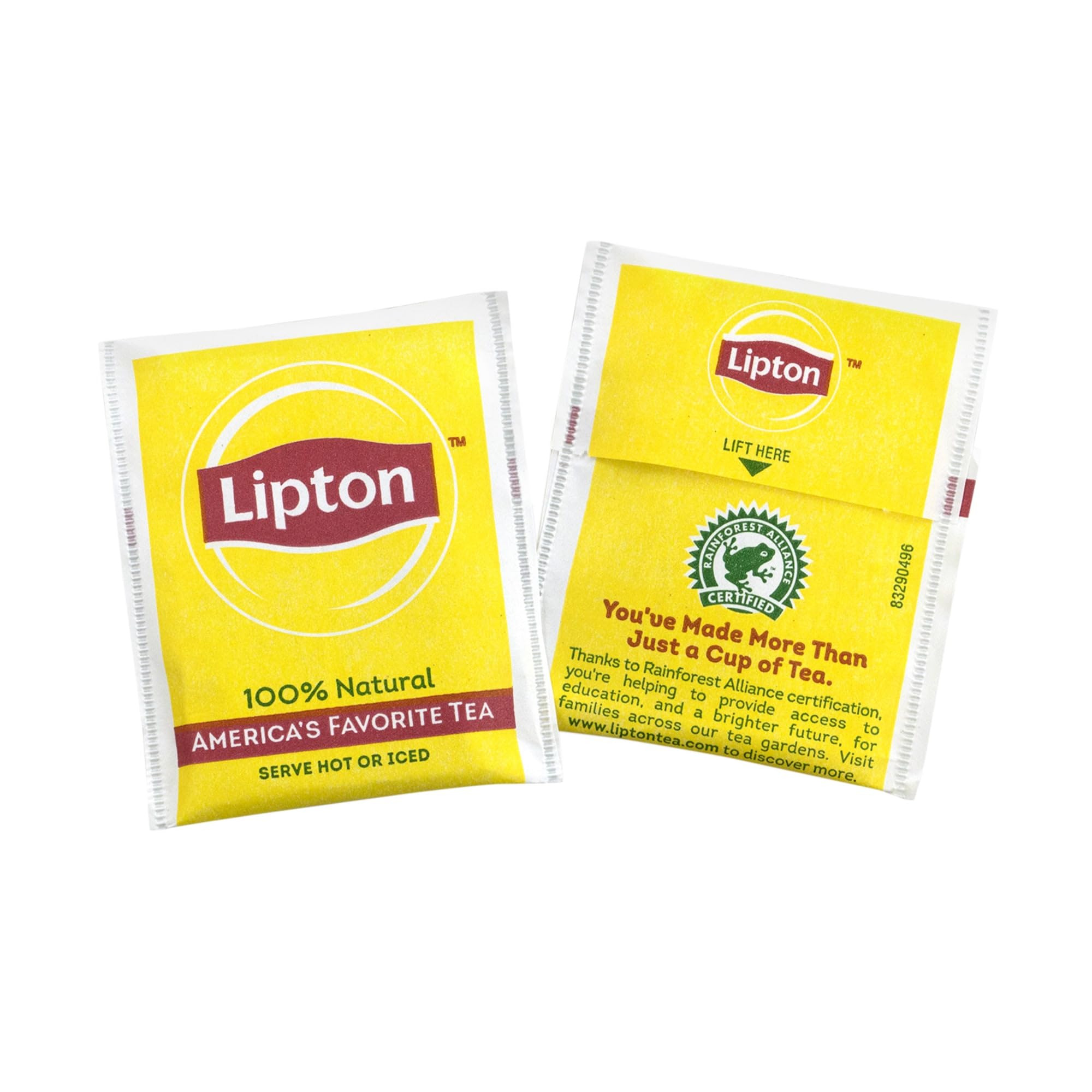 Lipton® 100% Natural Black Tea Bags, 1 Oz, Carton Of 312