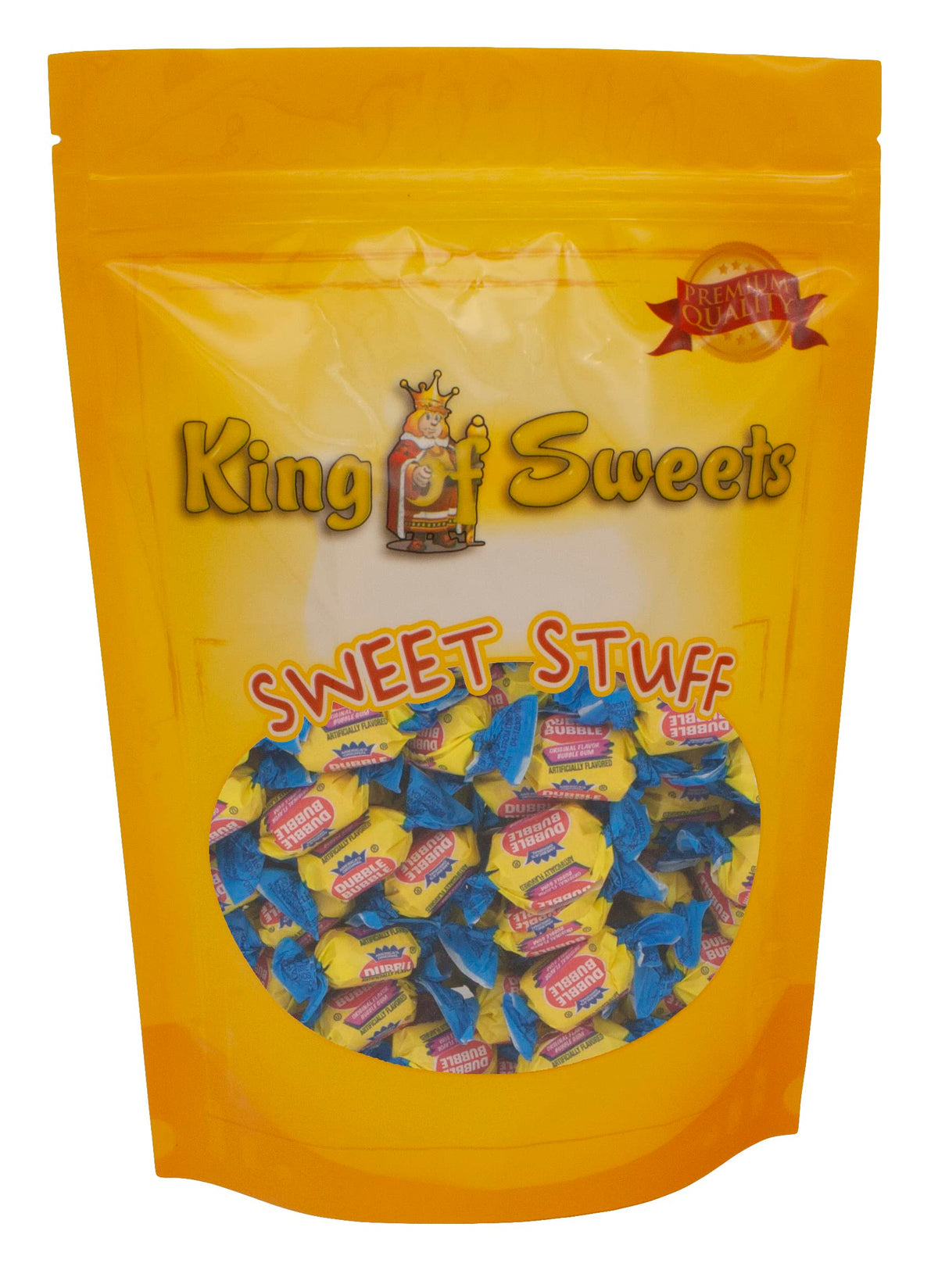 Bubble Gum - Original (Classic, Perfectly Pink Twist) 1 Pound in a Bulk Resealable King of Sweets Bag