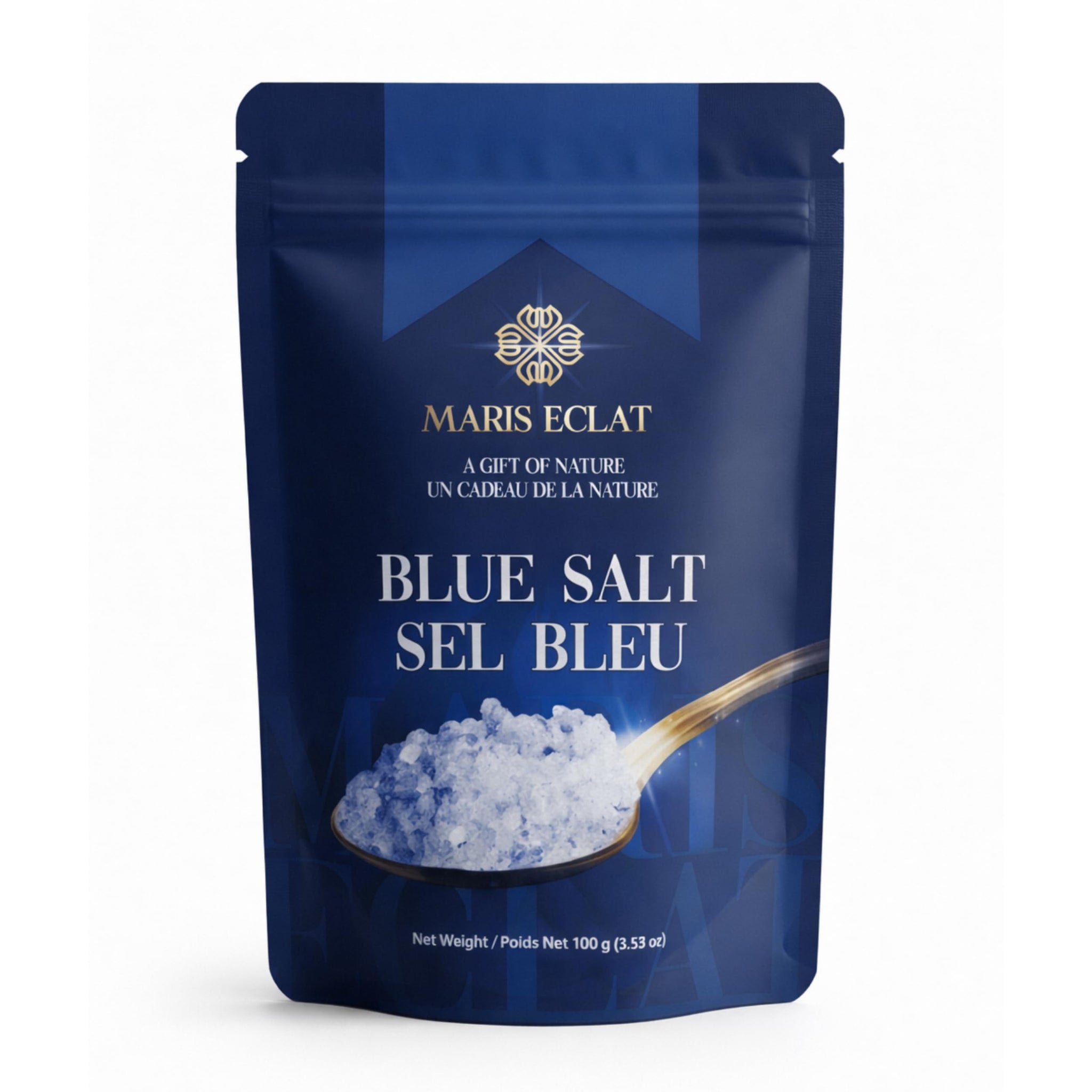 Maris Eclat Blue Salt Coarse Crystals - Premium Gourmet Mineral Salt - Naturally Rich in Potassium with Lower Sodium Than Regular Table Salt