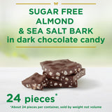 RUSSELL STOVER Sugar Free Dark Chocolate Almond & Sea Salt Bark, 7.5 oz bag (? 24 pieces)