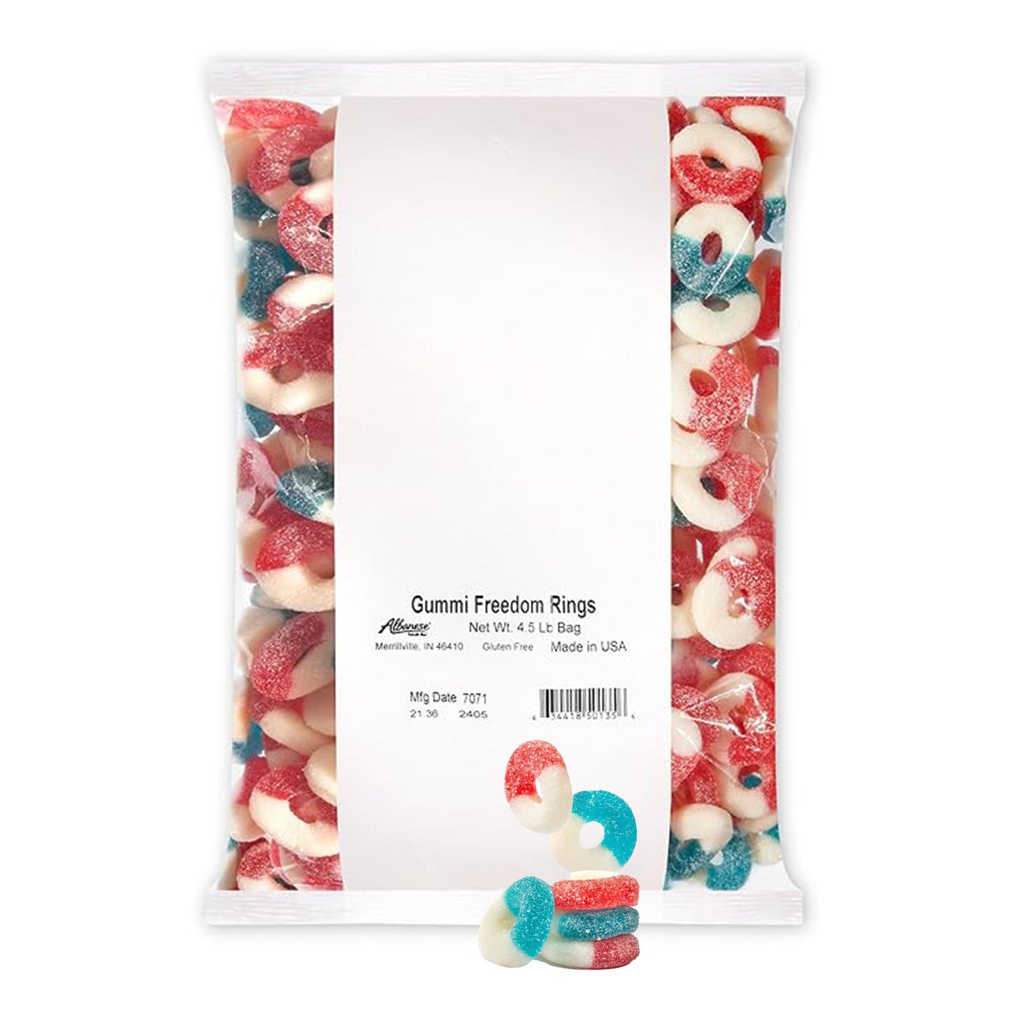 Albanese Candy, Gummi Freedom Rings, 4.5-pound Bag