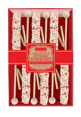 Melville Candy Mini Marshmallow Chocolate Spoons & Peppermint Stirrers Gift Set (White Chocolate Peppermint Stirrers 6ct)