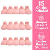 Frosted Strawberry Poptart Peeps Marshmallow Chicks, Easter Basket Stuffer Candy, 5 Count Boxes, Pack of 3