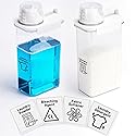 Bikkii Laundry Detergent Dispenser-2 Pack, 78 oz Detergent Dispenser with 4 Removable Labels, Laundry Soap Dispenser for Laundry Room Organization