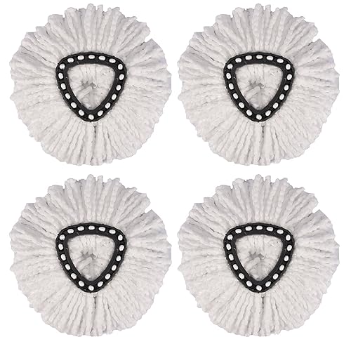 Carkio 4PCS Replacement Microfiber Spin Mop Head Refills Compatible with O-Cedar EasyWring Mop