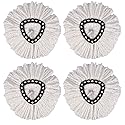 Carkio 4PCS Replacement Microfiber Spin Mop Head Refills Compatible with O-Cedar EasyWring Mop