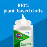 CloroxPro Clorox EcoClean Disinfecting Wipes, Multipurpose 100% Plant Based Cleaning Cloths, Antibacterial Disinfectant, Safe for Multi Surface Use