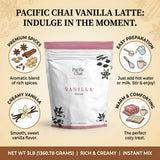 Pacific Chai Vanilla Chai Latte Mix, Instant Chai Tea Latte Powder Drink Mix, Gluten Free, Kosher, Spiced Tea Latte, 3 LB