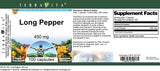 Long Pepper - 450 mg (100 Capsules, ZIN: 521130)