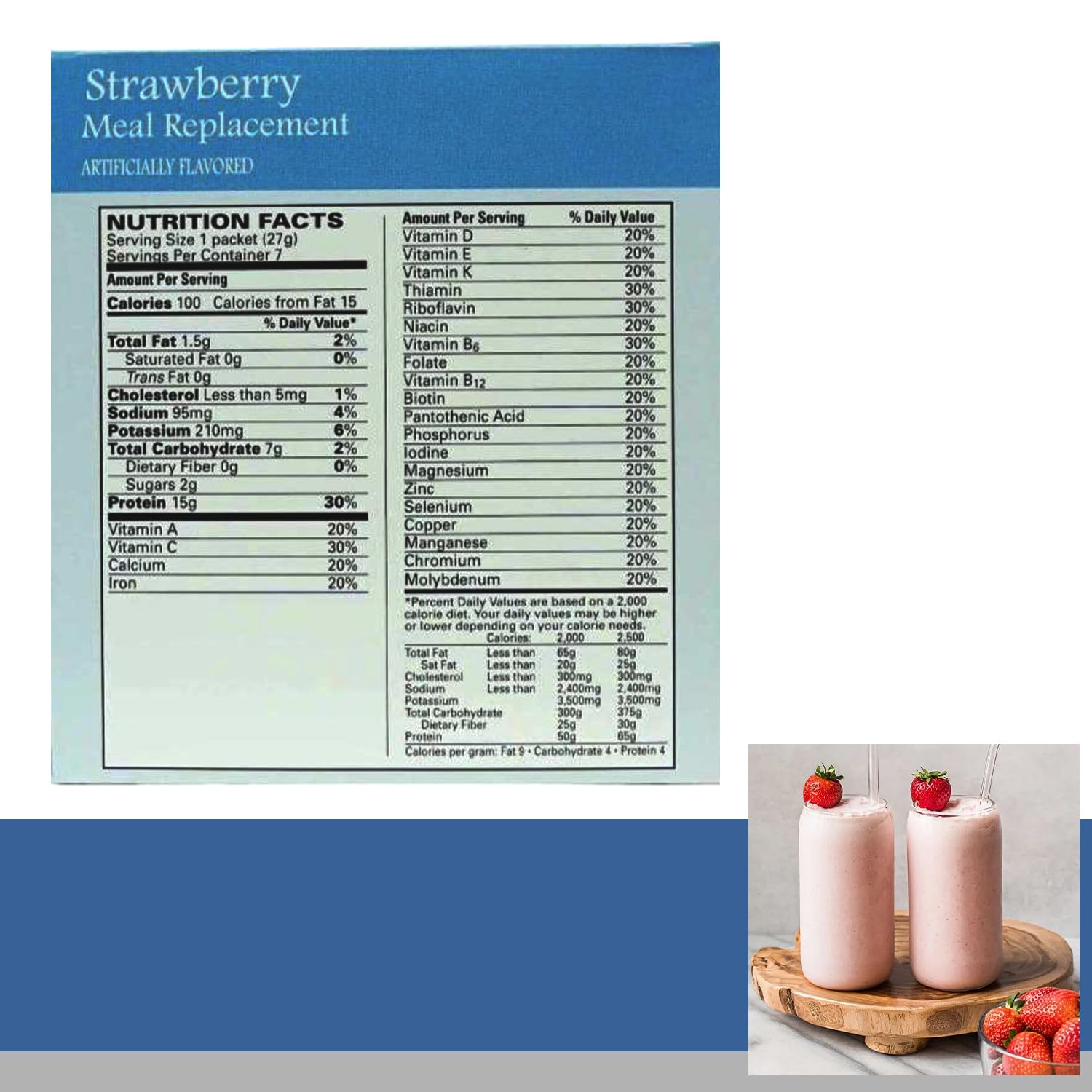 BestMed Weight Loss Strawberry Pudding/Shake Mix - 7/Box | Gluten Free, KETO Friendly, Low Calorie, Low Carb, Vitamin Fortified, Meal Replacement