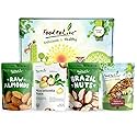Food to Live Raw Nuts in a Gift Box - Walnuts, Almonds, Brazil Nuts, and Macadamia Nuts