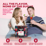 Cocktail Stix Zero Sugar Raspberry Martini Mixer - Cocktail & Mocktail Drink Mixer - Skinny Mixes - Water Flavoring Packets - Vegan - No Calories, No