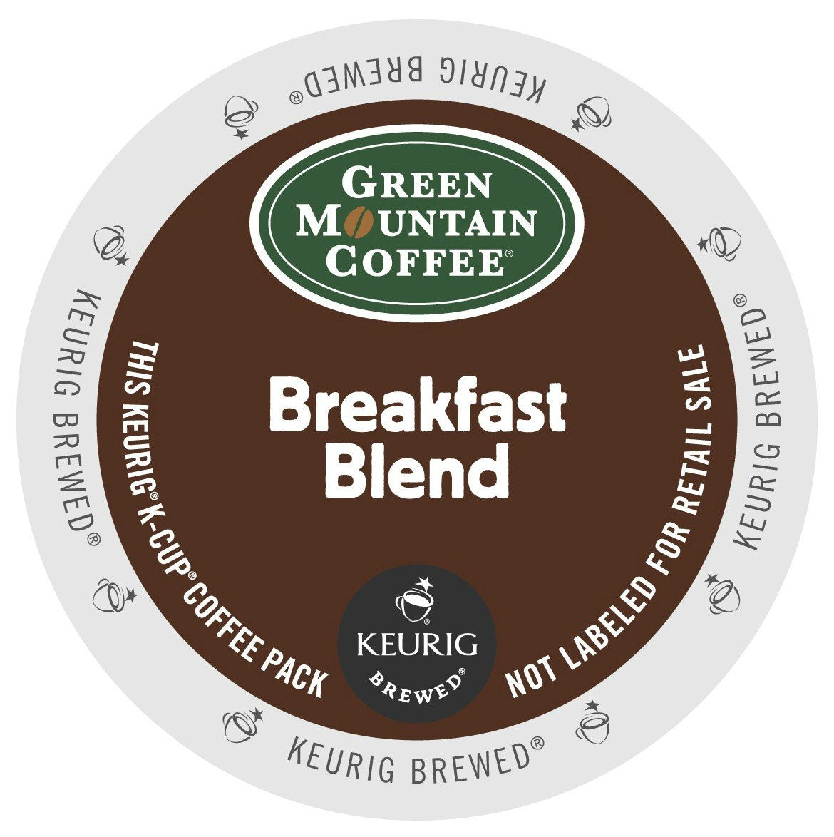 Green Mountain Coffee, Breakfast Blend, Single-Serve Keurig K-Cup Pods, Light Roast, 144 Count (6 Boxes of 24 Pods)