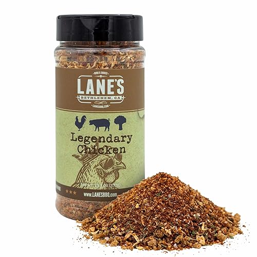 Lane's Legendary Chicken Rub, 13.3 oz - Bold & Balanced Chicken Seasoning Blend with Clean Ingredients, 0 Fat & Cholesterol, 5 Calories per Serving