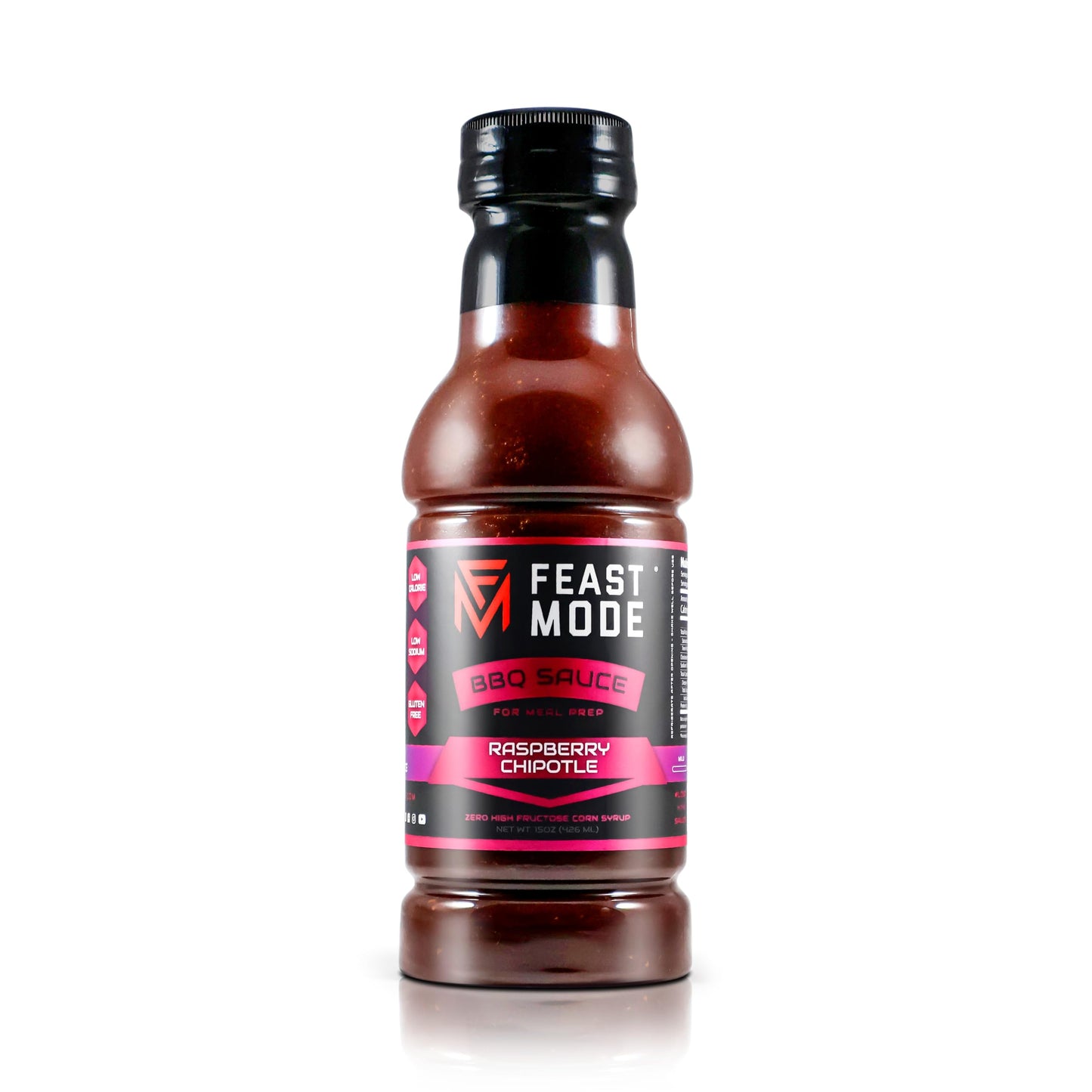 Raspberry Chipotle Sauce by Feast Mode Flavors | Low Sodium | Low calorie | Guten Free | Vegan Friendly | Zero High Fructose Corn Syrup | Healthy
