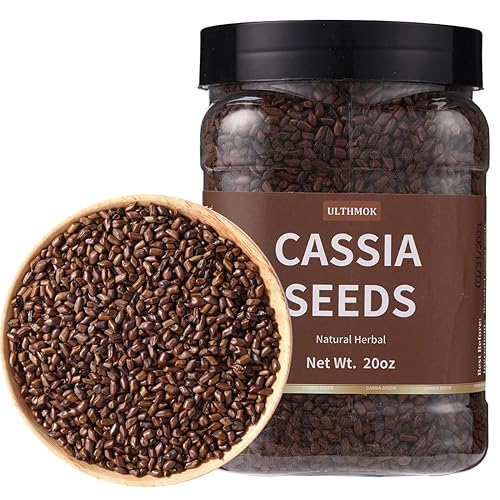 Top Grade Natural Cassia Seed Tea,Jar 20 Oz/ 568g .Chinese Herbal Tea/Jue Ming Zi ???,Cooked Cassia Seeds,No Additives,Sugar Free.
